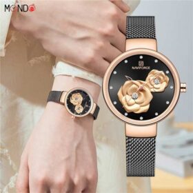 ساعت مچی زنانه نیوی فورس مشکی مدل NF5013