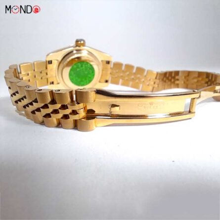ساعت مچی عقربه ای زنانه رولکس طلایی مدل دیت جاست کد R204
