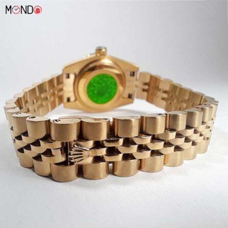 ساعت مچی عقربه ای زنانه رولکس طلایی مدل دیت جاست کد R205