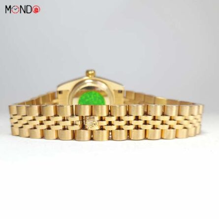 ساعت مچی عقربه ای زنانه رولکس طلایی مدل دیت جاست کد R208