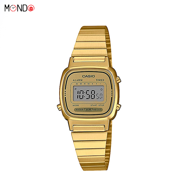 خرید اینترنتی ساعت مچی کاسیو زنانه مدل LA670WGA-9D های کپی استیل طلایی