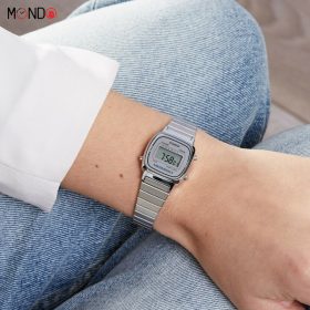 مشخصات ساعت مچی کاسیو زنانه مدل LA670WEA-7EF بند فلزی صفحه خاکستری