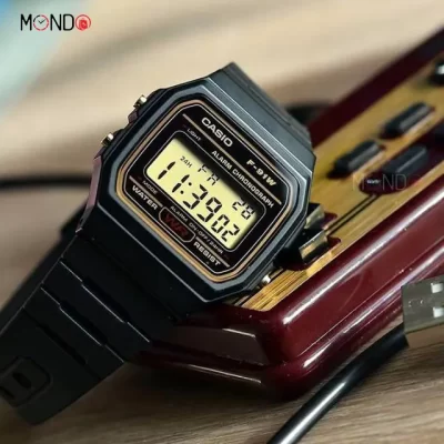 خصوصیات ساعت مچی کاسیو مردانه مدل F91WG-9 اصل مشکی رنگ