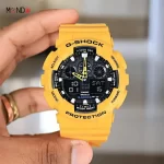 ساعت برند جی شاک مدل ga100 yellow