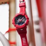 نمای کلی ساعت مچی CASIO G-shock مدل GBA900 قرمز رنگ