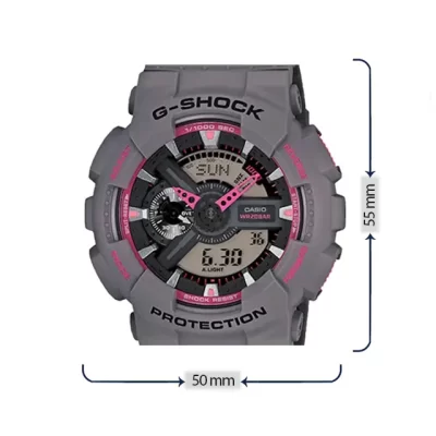 سایز و ابعاد ساعت مردانه کاسیو جی شاک مدل GA110TS-8A4