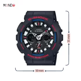 سایز و ابعاد جی شاک مدل GA-120TR-1ADR