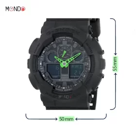 سایز و ابعاد جی شاک مدل GA-100C-1A3