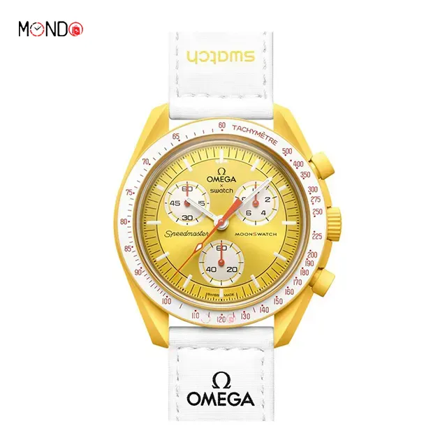 خرید و مشخصات ساعت مچی امگا سواچ خورشید Omega Swatch Mission to Sun