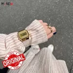 نمای دست ساعت مچی کاسیو مدل A168XESG-9ADF اصل طلایی بند شفاف