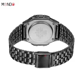 نمای پشت ساعت مچی کاسیو مدل A171WEGG-1ADF اصل استیل مشکی