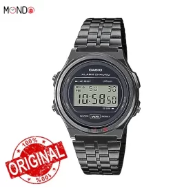 خرید اینترنتی ساعت مچی کاسیو مدل A171WEGG-1ADF اصل استیل مشکی