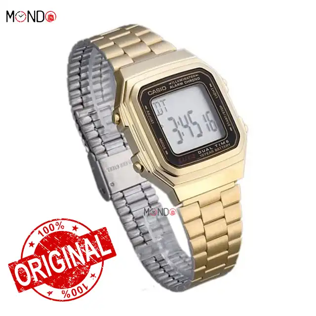سفارش آنلاین ساعت مچی کاسیو مدل A178WGA-1ADF اصل استیل طلایی