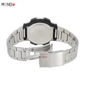 نمای پشت ساعت مچی کاسیو مدل AE-1100WD-1A اصل استیل نقره ای