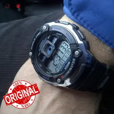 سفارش آنلاین ساعت مچی کاسیو مدل AE-2000W-1A اصل مشکی نقره ای