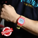 نمای دست ساعت مچی جی شاک مدل DW-5600SMB-4DR اصل قرمز آبی بند چریکی