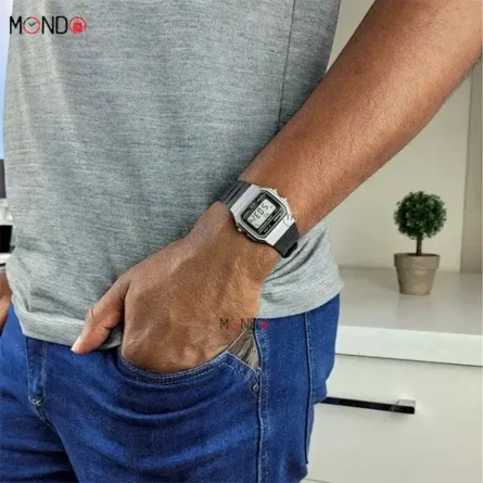 نمای دست ساعت مچی کاسیو مدل F-91WM-1BDF اصل طوسی مشکی