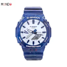 خرید اینترنتی جی شاک مدل GA-2100BWP-2A آبی رنگ