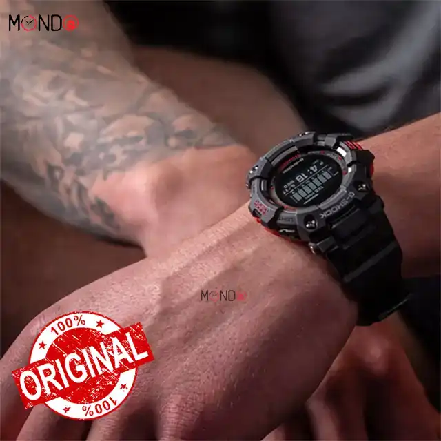 نمای دست ساعت مچی جی شاک مدل GBD-100-1DR اصل مشکی قرمز