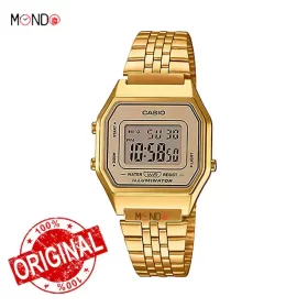 خرید اینترنتی کاسیو مدل LA680WGA-9D اصل استیل طلایی