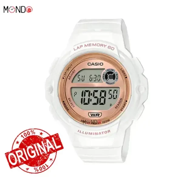 خرید اینترنتی ساعت مچی کاسیو مدل LWS-1200H-7A2VDF اصل سفید رزگلد