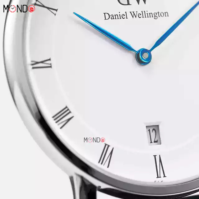 نمای صفحه ساعت مچی مردانه/زنانه دنیل ولینگتون مدل DW00100096 بند چرمی مشکی
