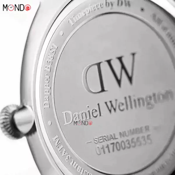 نمای پشت ساعت مچی دنیل ولینگتون مدل DW0010034 بند سوسماری مشکی
