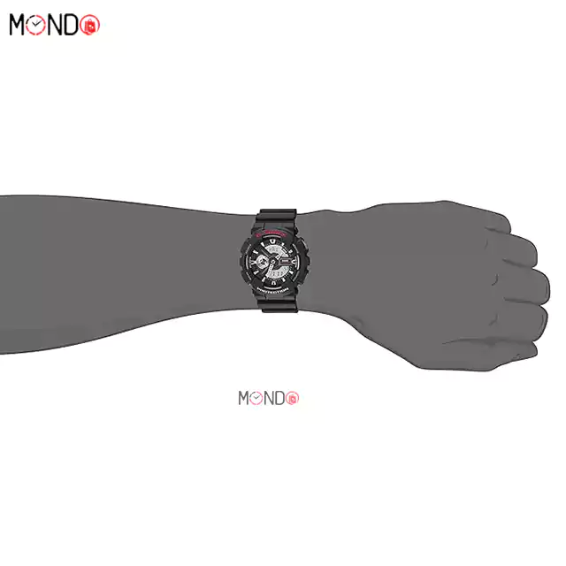 نمای دست ساعت مچی جی شاک مدل GA-110-1A مشکی رنگ