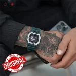نمای دست ساعت مچی جی شاک مدل GBX-100 اصل سبز رنگ