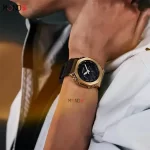 نمای دست ساعت مچی جی شاک مدل GM-2100G-1A9DR اصل مشکی طلایی
