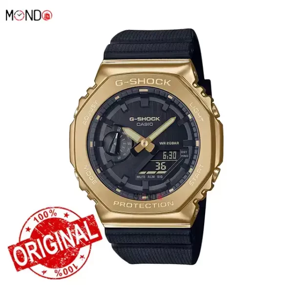 خرید اینترنتی ساعت مچی جی شاک مدل GM-2100G-1A9DR اصل مشکی طلایی