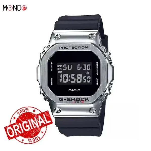 خرید اینترنتی ساعت مچی جی شاک مدل GM-5600-1DR اصل مشکی نقره ای