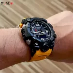 نمای دست ساعت مچی کاسیو جی شاک مدل GWG-1000-1A9JF زرد رنگ