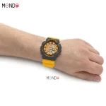 نمای روی دست ساعت مچی کاسیو جی شاک مدل GA-110Y-9A های کپی طوسی زرد