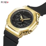 مشخصات ساعت مچی کاسیو جی شاک مدل GM-2100G-1A9ER های کپی مشکی طلایی