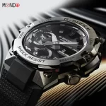 بهترین قیمت ساعت مچی کاسیو جی شاک مدل GST-B400-1A های کپی مشکی نقره ای قاب فلزی
