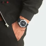 نمای روی دست ساعت مچی کاسیو جی شاک مدل GST-B400-1A های کپی مشکی نقره ای قاب فلزی