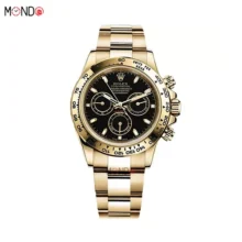 خرید اینترنتی ساعت مچی رولکس دیتونا طلایی صفحه مشکی های کپی Rolex Daytona