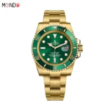 خرید اینترنتی ساعت مچی رولکس ساب مارینر طلایی صفحه سبز های کپی Rolex Submariner