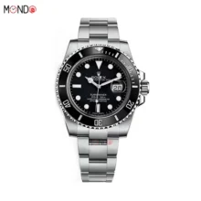 خرید اینترنتی ساعت مچی رولکس ساب مارینر نقره ای صفحه مشکی های کپی Rolex submariner