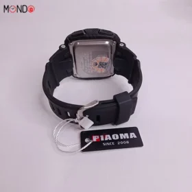 نمای پشت ساعت پیائوما مشکی قاب چریکی مدل 37950