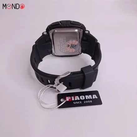 نمای پشت ساعت پیائوما مشکی قاب چریکی مدل 37950