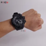 نمای روی دست ساعت جی‌شاک ارزان مشکی مدل 38109
