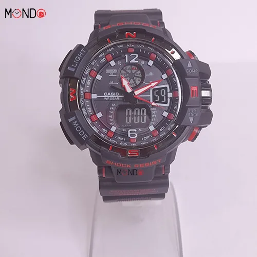 خرید اینترنتی ساعت جی‌شاک ارزان مشکی قرمز مدل 38117