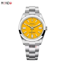 خرید اینترنتی ساعت مچی رولکس اویستر پرپچوال صفحه زرد Rolex Oyster Perpetual