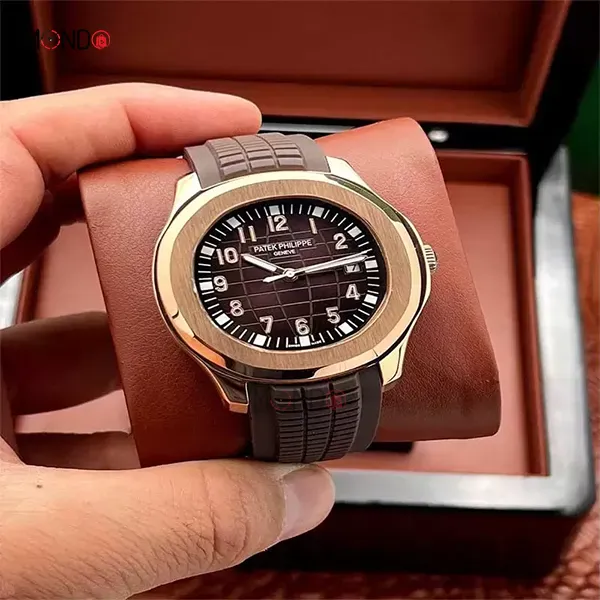 ساعت پتک فیلیپ آکوانات قهوه ای Patek Philippe Aquanaut موندوشاپ