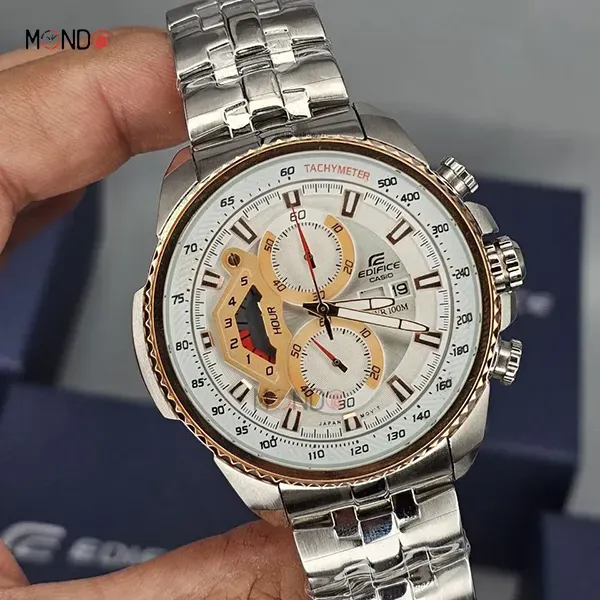 ساعت کاسیو مردانه ادیفایس سفید EF-558D-7AEF-558D-7A