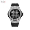 ساعت مردانه هابلوت عنکبوتی سیلور فول نگین Hublot BigBang  