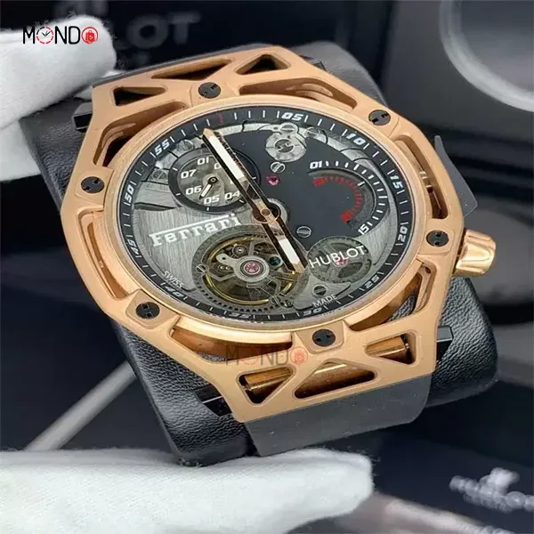 ساعت مردانه هابلوت فراری رزگلد Hublot Ferrari