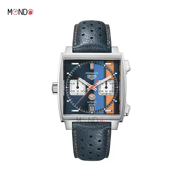 ساعت تگ هویر مردانه مدل موناکو نارنجی TAGHEUER Monaco 5245